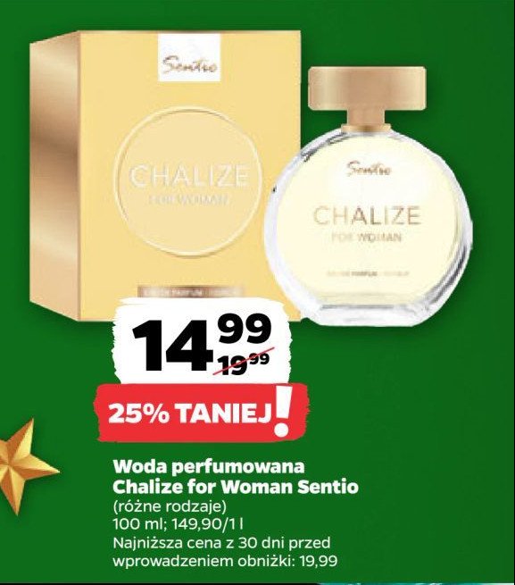 Woda perfumowana Sentio chalize for woman promocja