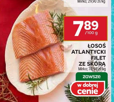 Łosoś atlantycki filet ze skórą Mirko promocja w Stokrotka