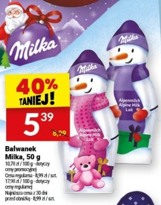 Bałwanek Milka czekolada promocja w Twój Market