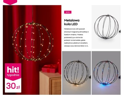 Metalowa kula LED promocja w Pepco