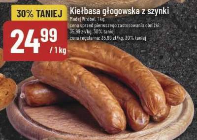 Kiełbasa głogowska z szynki promocja w POLOmarket