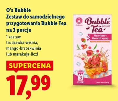 Zestaw do samodzielnego przygotowania Bubble Tea marakuja-liczi promocja w Lidl