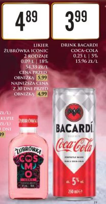 Drink Bacardi Coca-Cola 0.25 l promocja w Dino