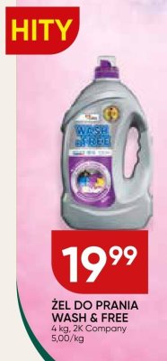 Żel do prania Wash & Free 2K Company 4 kg promocja w Chata Polska