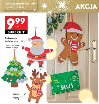 Dekoracje świąteczne z filcu (Choinka) Biedronka promocja w Biedronka