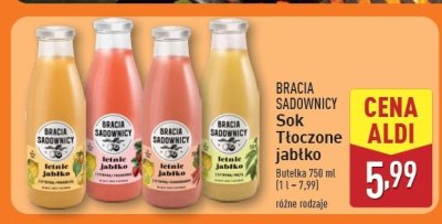 Sok letnie jab艂ko z cytryn膮 i rabarbarem Bracia sadownicy promocja