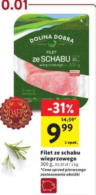 Filet ze schabu wieprzowego Dolina Dobra promocja w Intermarche