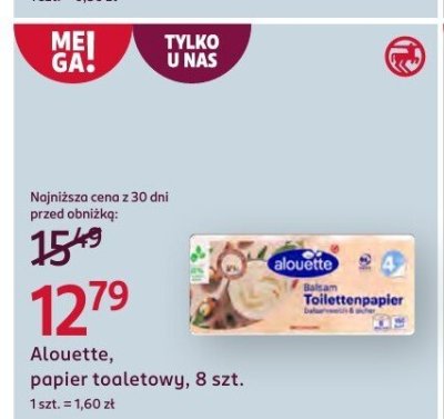 Papier toaletowy, 8 szt. promocja w Rossmann