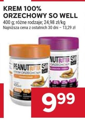 Krem 100% orzechowy So Well orzechowe, peanut butter, nutbutter so well promocja w Stokrotka