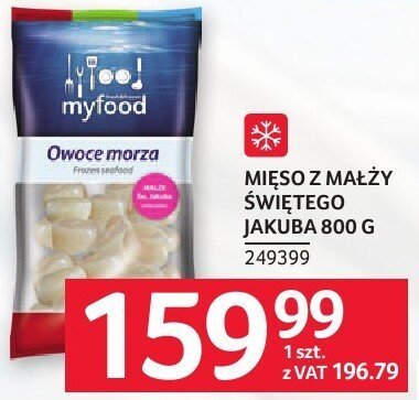 Mieso z małży świętego jakuba MIESO Z MAŁŻY ŚWIĘTEGO JAKUBA 800 g 249399 promocja w Selgros