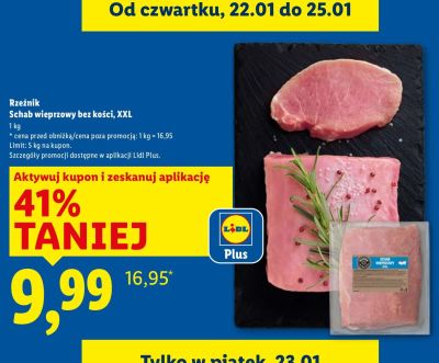 Schab wieprzowy bez kości, XXL promocja w Lidl