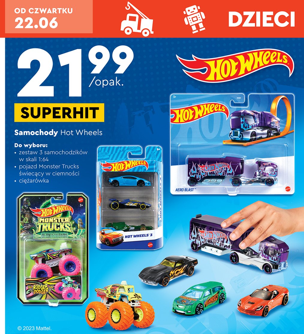 Pojazd do zbudowania monster truck Hot wheels promocja