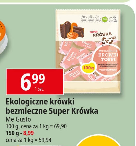 Cukierki krówki bezmleczne toffi Super krówka promocja