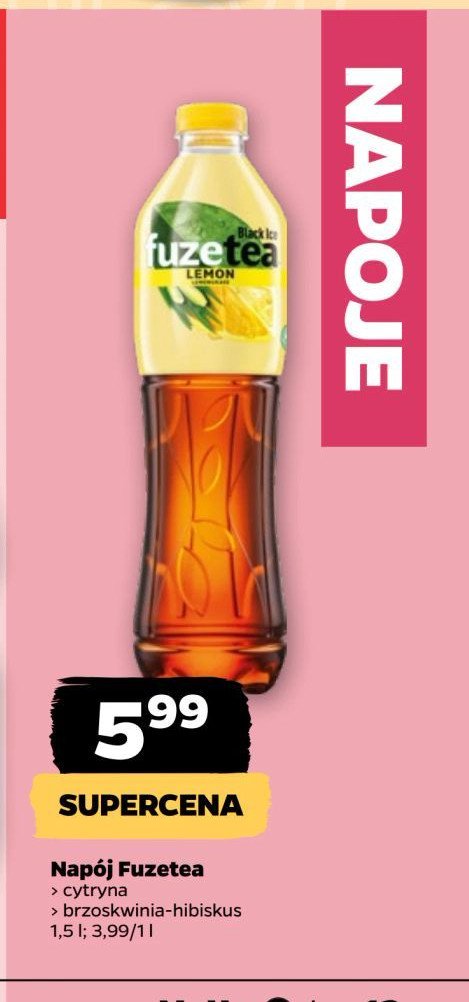 Herbata mrożona black lemongrass Fuzetea promocja