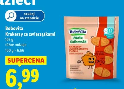 Krakersy ze zwierząkami Bobovita promocja w Lidl