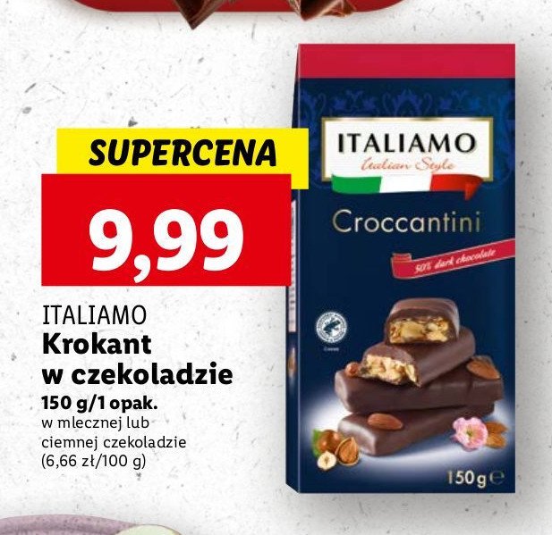 Croccantini w czekoladzie mlecznej Italiamo promocja