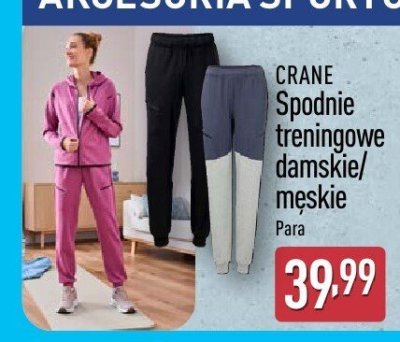 Spodnie treningowe damskie/męskie CRANE Para promocja w Aldi