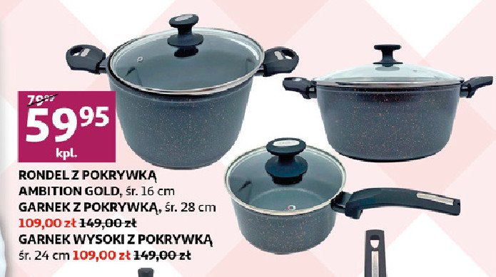 Garnek gold 24 cm Ambition promocja