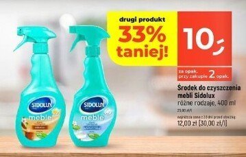 Środek do czyszczenia mebli Sidolux różne rodzaje, 400 ml promocja w Dealz