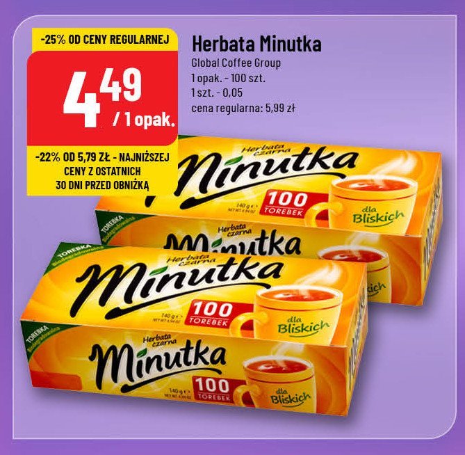 Herbata Minutka promocja