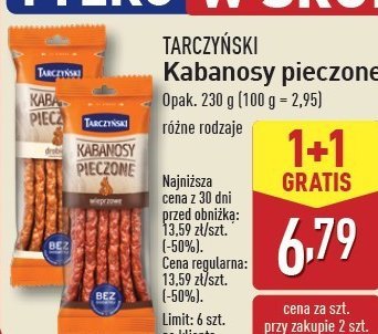 Kabanosy pieczone drobiowe Tarczy艅ski promocja