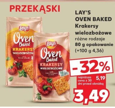 Krakersy wielozbożowe oven baked promocja w Kaufland