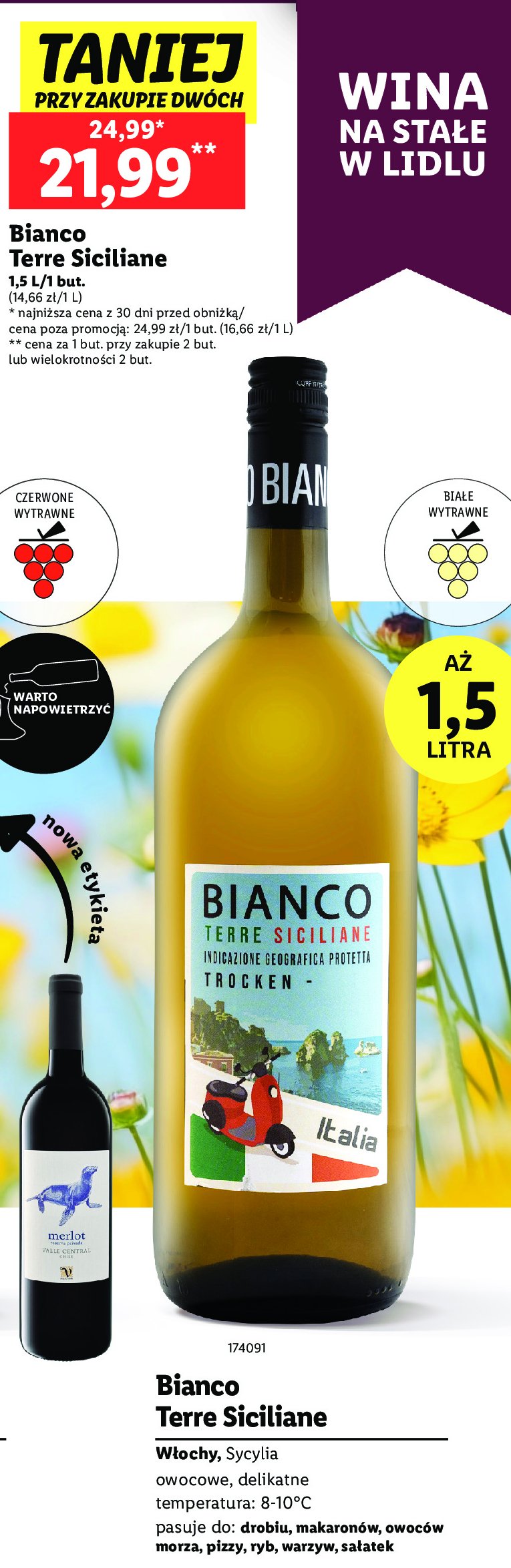 Wino TERRE SICILIANE BIANCO promocja