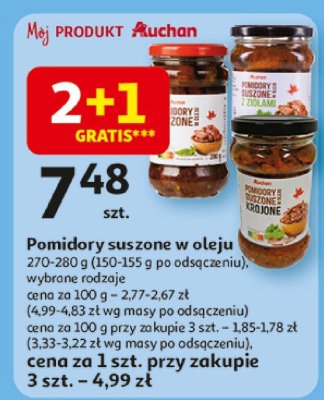 Pomidory suszone w oleju Auchan promocja w Auchan