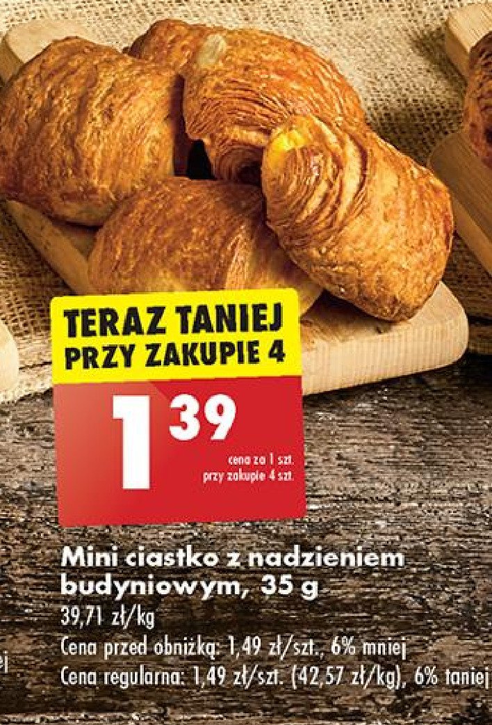 Mini ciastko z nadzieniem budyniowym promocja w Biedronka