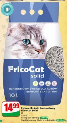 Żwirek dla kota bentonitowy FricoCat Solid promocja w Dino
