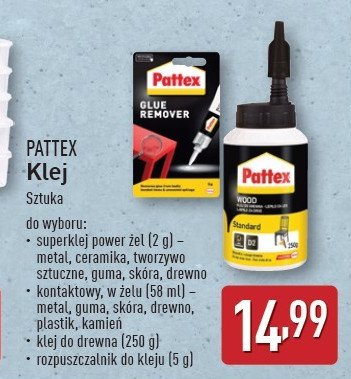 Super klej rozpuszczalnik Pattex s.o.s. promocja w Aldi