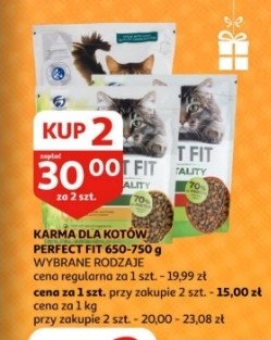 Karma dla kota kurczak i indyk PERFECT FIT NATURAL VITALITY promocja
