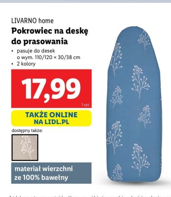 Pokrowiec na deskę do prasowania LIVARNO HOME promocja