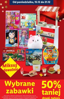 Zabawki wybrane rodzaje -50% promocja w Lidl