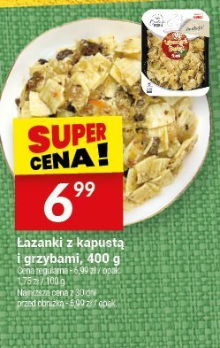 Lazanki z kapustą i grzybami, 400 g promocja w Twój Market