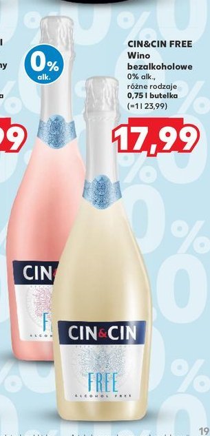 Wino Cin&cin rose free promocja w Kaufland