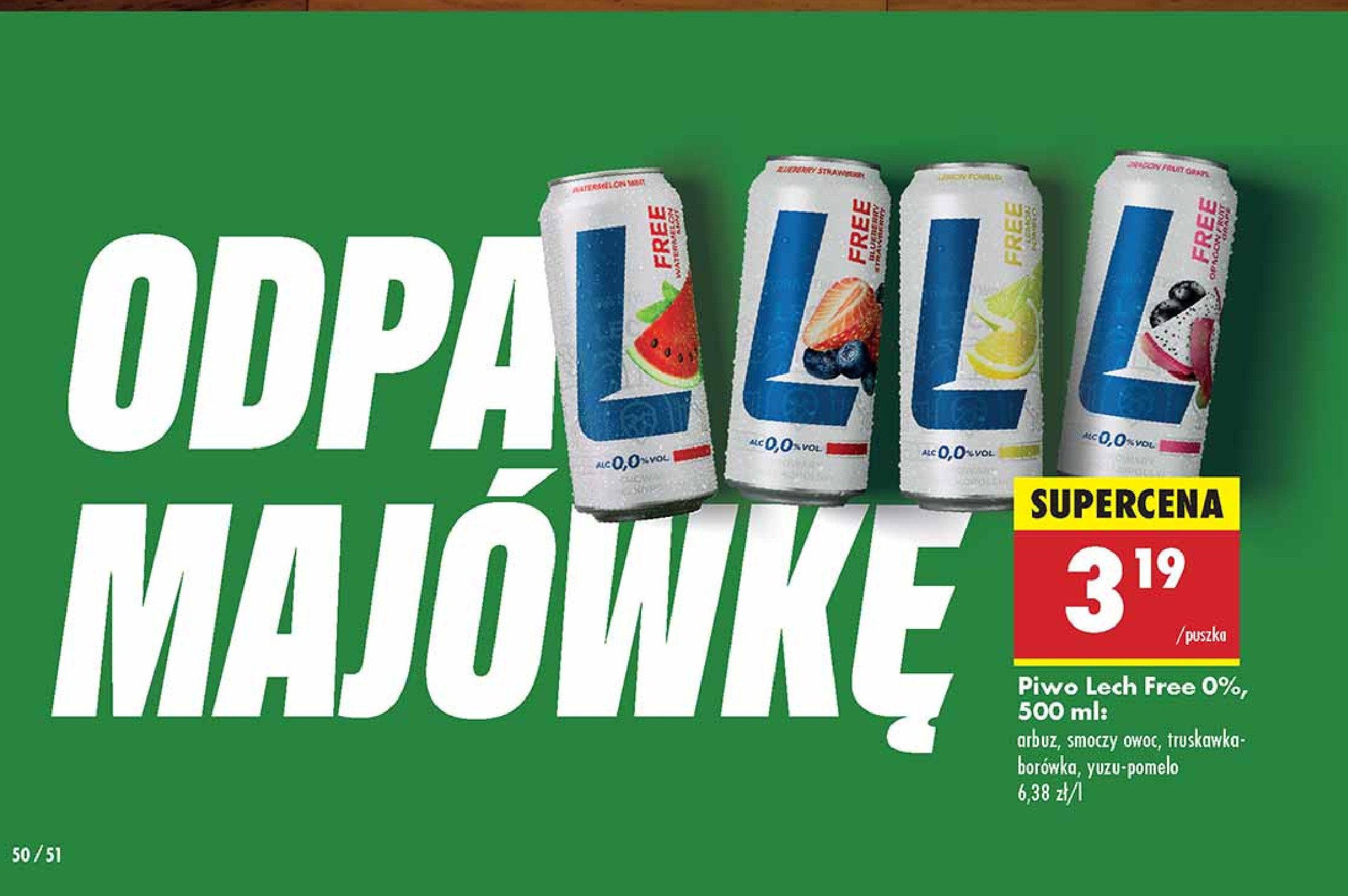 Piwo Lech free arbuz z miętą promocja