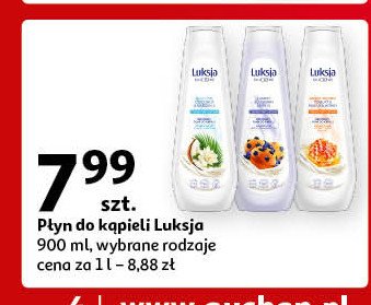 Płyn do kąpieli kokos i gardenia Luksja silk care promocja