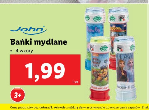 Bańki mydlane psi patrol John promocja
