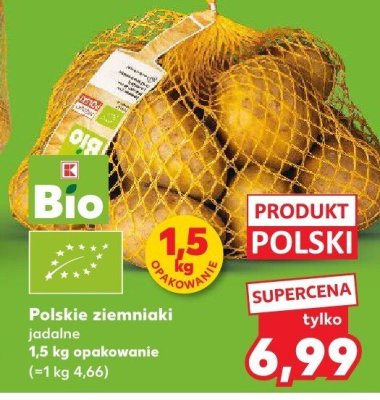Polskie ziemniaki jadalne Bio 1,5 kg promocja w Kaufland