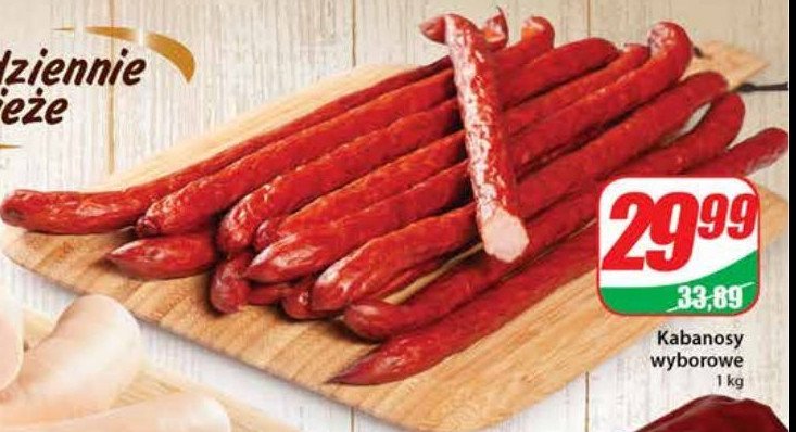 Kabanosy wyborowe promocja w Dino