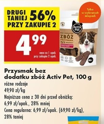 Przysmak bez dodatku zb贸藕 wo艂owina ze szpinakiem i komos膮 ry偶ow膮 Activ pet promocja
