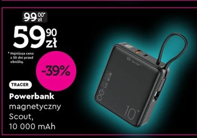 Powerbank magnetyczny Scout 10 000 mAh promocja w Biedronka