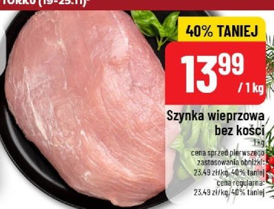 Szynka wieprzowa bez kości promocja w POLOmarket