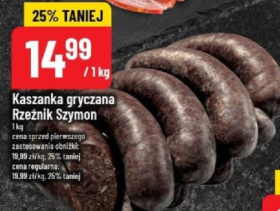 Kaszanka gryczana Rzeźnik Szymon promocja w POLOmarket