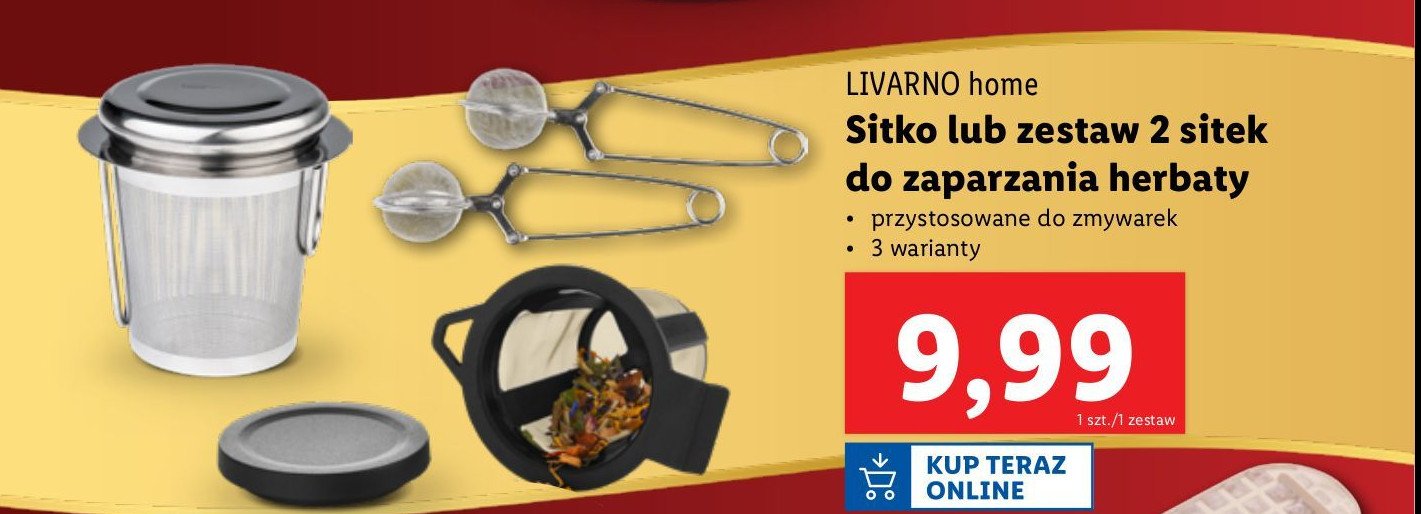 Sitka do zaparzania herbaty LIVARNO HOME promocja