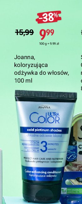 Odżywka koloryzująca chłodne odcienie blond Joanna ultra color system promocja