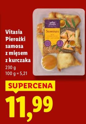 Pierożki samosa z mięsem z kurczaka Vitasia promocja w Lidl