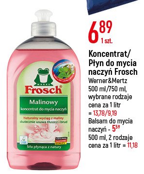 P艂yn do mycia naczy艅 malinowy Frosch promocja