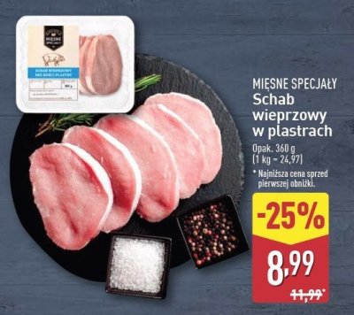 Schab wieprzowy bez ko艣ci Mi臋sne specja艂y zawsze 艣wie偶e (aldi) promocja
